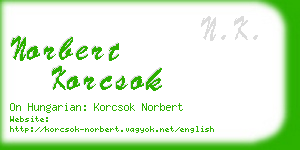 norbert korcsok business card